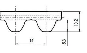 PU Zahnriemen STD14M