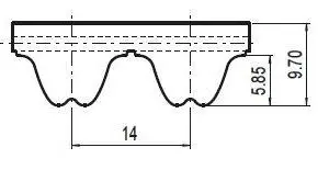 PU Zahnriemen RPP14M