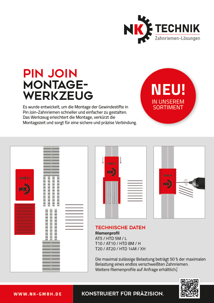 Abbildung - Pin Join Montage Werkzeug Uebersicht - JETZT NEU: PIN JOIN MONTAGE-WERKZEUG - NK Kunststofftechnik